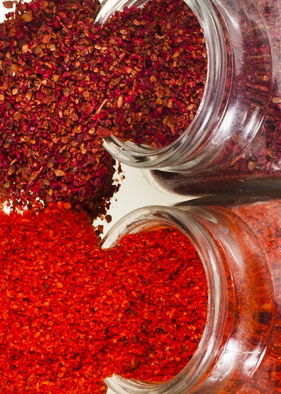 Barattoli di vetro, vasetti con spezie